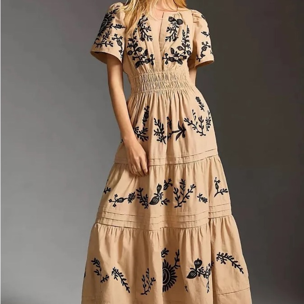 The Somerset Maxi Dress: Embroidered Edition from Anthropologie